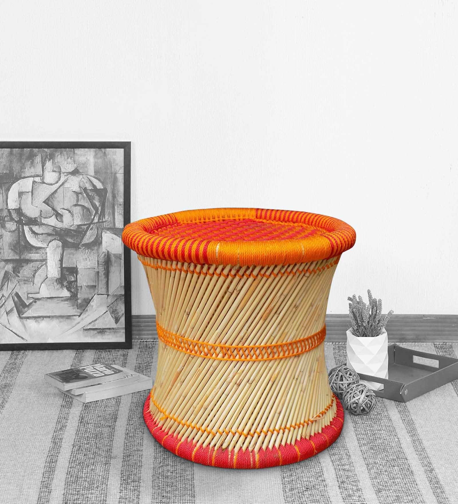 Ethnic Handcrafted Manjola Stool in Multi Colour