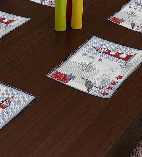 Ethnic Multicolor Cotton 19 X13 Inches Placemats (Set of 6)  by Klotthe