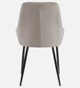 Etan Velvet Fabric Dining Chair  In Light Grey Colour
