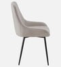 Etan Velvet Fabric Dining Chair  In Light Grey Colour