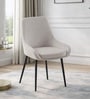 Etan Velvet Fabric Dining Chair  In Light Grey Colour