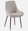 Etan Velvet Fabric Dining Chair  In Light Grey Colour