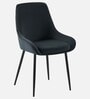 Etan Dining Chair With Velvet Fabric In Black Colour