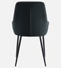Etan Dining Chair With Velvet Fabric In Black Colour
