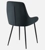Etan Dining Chair With Velvet Fabric In Black Colour