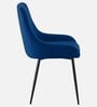 Etan Velvet Fabric Dining Chair  In Blue Colour (Set of 2)