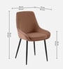 Etan Velvet Fabric Dining Chair  In Pink Colour (Set of 2)