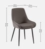 Etan Dining Chair With Velvet Fabric In Grey Colour