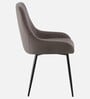 Etan Dining Chair With Velvet Fabric In Grey Colour