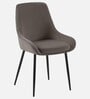 Etan Dining Chair With Velvet Fabric In Grey Colour