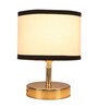 Etched Metal Night Lamp with Cotton Shade (Gold & Multicolor)