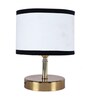 Etched Metal Night Lamp with Cotton Shade (Gold & Multicolor)