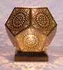 Etched Metal Night Lamp with Metal Shade (Antique Gold & Gold)