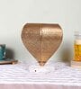 Etched Metal Night Lamp with Metal Shade (Antique Gold & Gold)