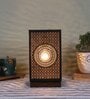 Etched Metal Night Lamp with Metal Shade (Antique Gold & Gold)