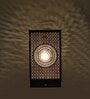 Etched Metal Night Lamp with Metal Shade (Antique Gold & Gold)