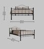 Etera Queen Size Bed In Black Colour