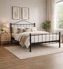 Etera Queen Size Bed In Black Colour