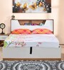 Eternal King Bed With Hydraulic Storage in Teak & Light Grey Colour