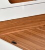 Eternal King Bed With Hydraulic Storage in Teak & Light Grey Colour