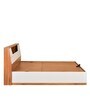 Eternal King Bed With Hydraulic Storage in Teak & Light Grey Colour