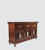 Ethan Solid Wood Sideboard in Mahogany Finish with Mirrors