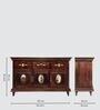 Ethan Solid Wood Sideboard in Mahogany Finish with Mirrors