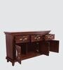 Ethan Solid Wood Sideboard in Mahogany Finish with Mirrors