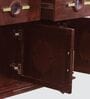 Ethan Solid Wood Sideboard in Mahogany Finish with Mirrors