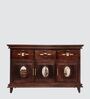 Ethan Solid Wood Sideboard in Mahogany Finish with Mirrors