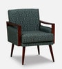 Bolden Fabric Arm Chair In Green Colour Scratch Resistant Finish