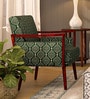 Bolden Fabric Arm Chair In Green Colour Scratch Resistant Finish