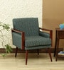 Bolden Fabric Arm Chair In Green Colour Scratch Resistant Finish