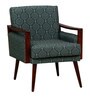 Bolden Fabric Arm Chair In Green Colour Scratch Resistant Finish
