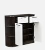 Ethereal 2 Door Shoe Cabinet in Black & White Colour