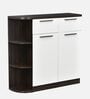 Ethereal 2 Door Shoe Cabinet in Black & White Colour