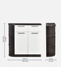 Ethereal 2 Door Shoe Cabinet in Black & White Colour