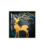 Ethereal Antlers Glass Finish Square Wall Art