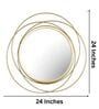 Golden Ethereal Designer Metal Wall Mirror