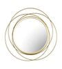 Golden Ethereal Designer Metal Wall Mirror