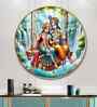 Ethereal Goddess Radha And God Krishna Acrylic Round Wall Art