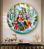 Ethereal Goddess Radha And God Krishna Acrylic Round Wall Art