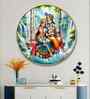 Ethereal Goddess Radha And God Krishna Acrylic Round Wall Art