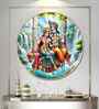 Ethereal Goddess Radha And God Krishna Acrylic Round Wall Art