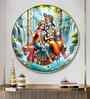 Ethereal Goddess Radha And God Krishna Acrylic Round Wall Art