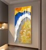 Ethereal Waveform Glass Finish Vertical Wall Art