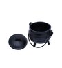 Ethinic 500ml Black Iron Serving Handi with Lid & Stand