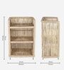 Ethnic 3 Tier Cane Open Shoe Rack in Beige Finish