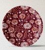 Ethnic Floral Printed Porcelain Wall Plate Set Of 6