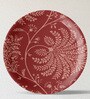 Ethnic Floral Printed Porcelain Wall Plate Set Of 6